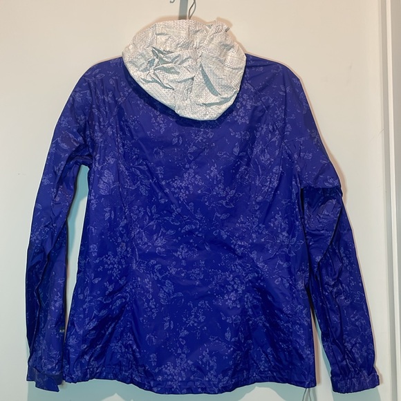 Eddie Bauer Blue Adjustable Waterproof Rain Jacket with Hood Size M - Picture 2 of 5